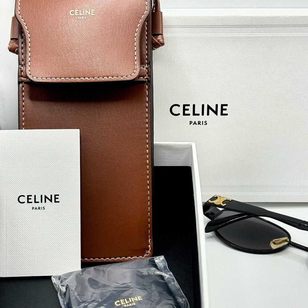 CELINE Metal Black & Gold — CL40235U 01A